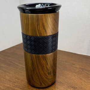Elemental 16 oz Insulated Artisan Tumbler w/ Teakwood Patter & Ceramic Lid